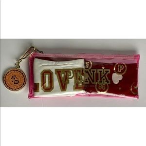 VS Pink 2 Pack Vintage Monogram Extra Low Rise Hipsters, Pouch & Keychain